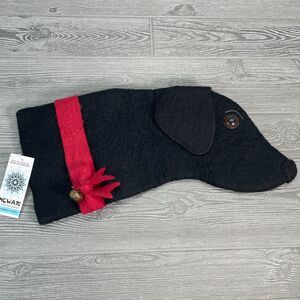 Newari Black Labrador Retriever Dog Christmas Stocking Wool Icelandic NEW & RARE